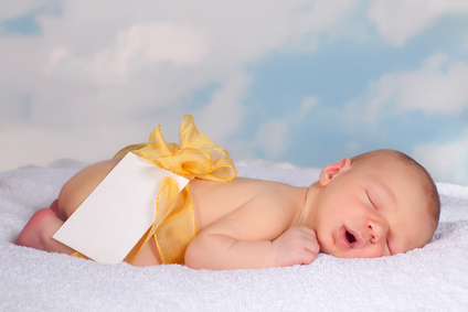 Message card from a newborn baby