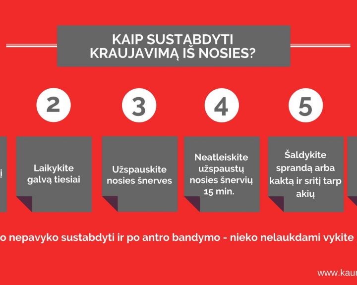 Iš nosies bėga kraujas? Gydytoja pataria, kaip suteikti sau pirmąją pagalbą 