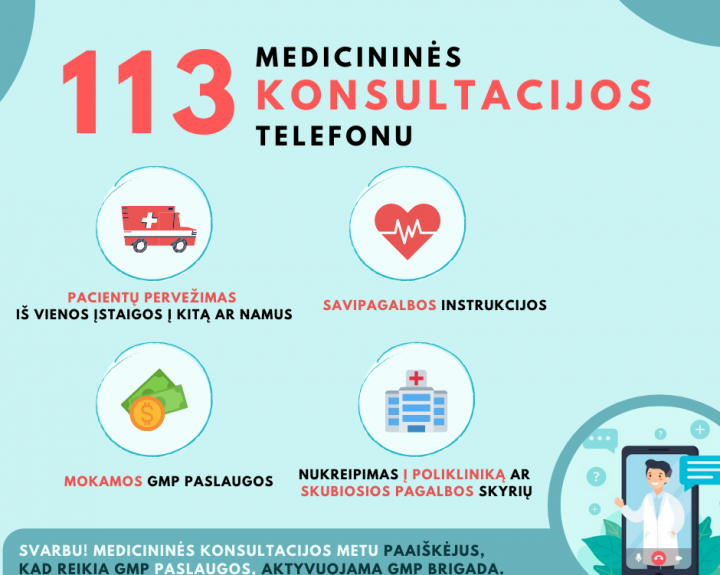 Naujas numeris 113 – medicininėms konsultacijoms   