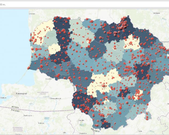 Radiacinės saugos centras atnaujino interaktyvų Lietuvos radono žemėlapį