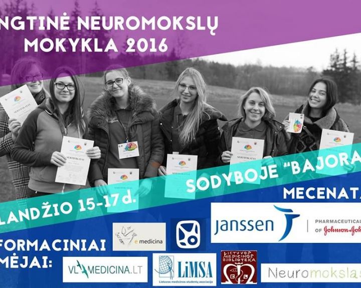 Jungtinė neuromokslų mokykla: žiniomis dalijosi studentai, mokslininkai, klinicistai   